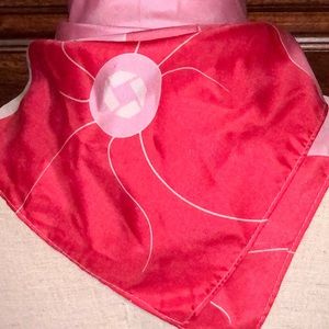 Scarf with Chase logo dk pink, light pink &white